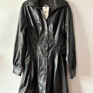 7 For All Mankind Faux Leather Mini Dress